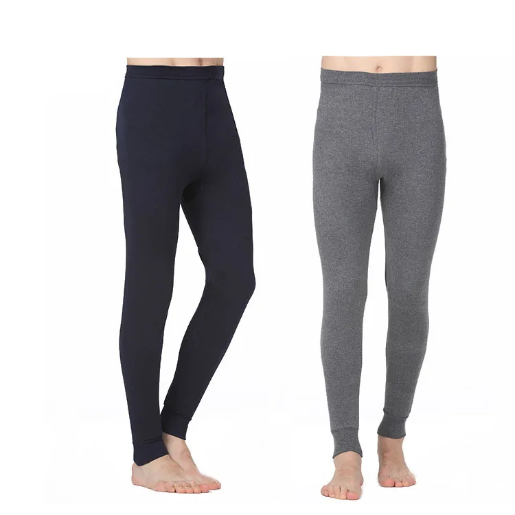 

2018 Autumn winter keep warm pants Pure Cotton Men's inside wear Long solid Sleep pant Tight sleepping skinny trousers MQ711