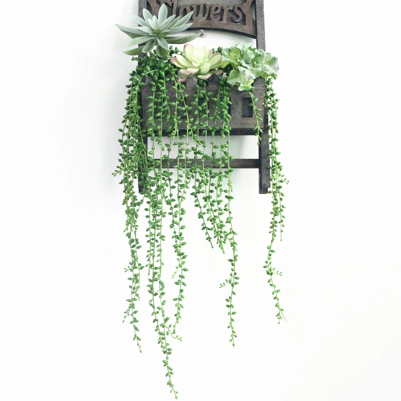 JAROWN Simulation Succulent Plants Artificial Lover Tears Green Rattan Wall Hangings Home Garden DIY Wedding Party Leisure Decor (5)