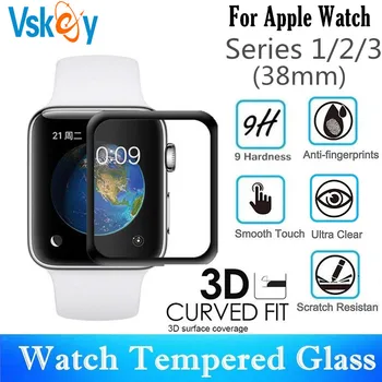 

10PCS 3D Full Coverage Tempered Glass For Apple Watch Series 1/2/3 38mm Screen Protector iWatch Protective Film