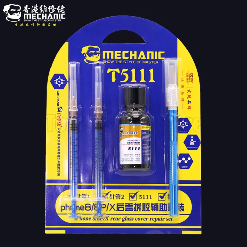 MECHANIC 5111 Shell Glass Cover Glue Remover Phone Back special demolition solution glue For iPhone 8/8P/X | Обустройство дома