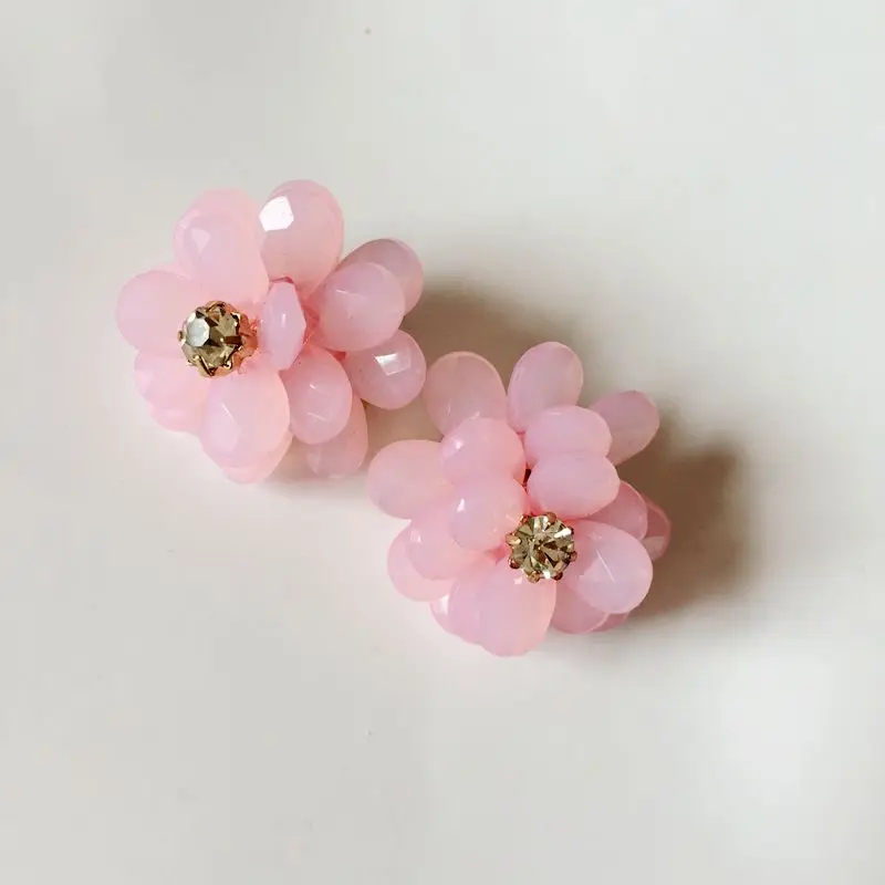 

Free Shipping New Sweet Hand Making Flower Clip Earring