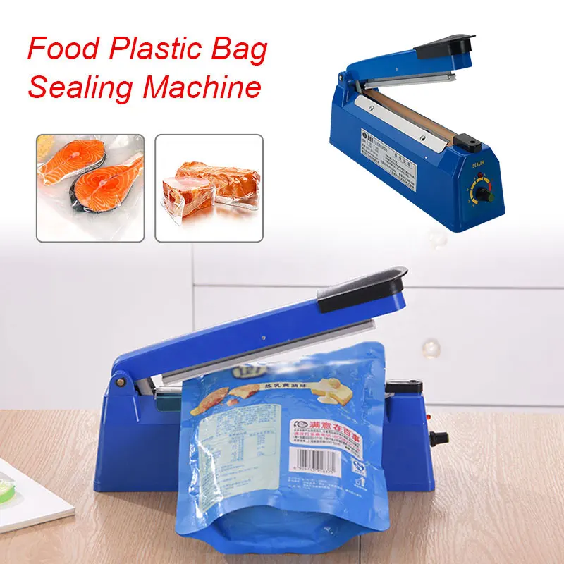 8 Speeds Automatic Heat Sealing Food Sealer Packaging Machine Film Sealer Packer Manual Hand Impulse Sealer Plastic Bag Sealing