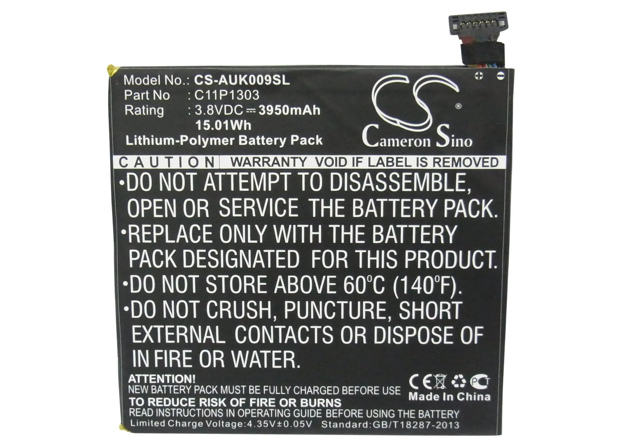 

Cameron Sino 3950mAh Battery C11P1303, C11PNCH for Asus K009, ME571K, For Google ME571K, ME571KL, Nexus 7 FHD, Nexus 7 HD