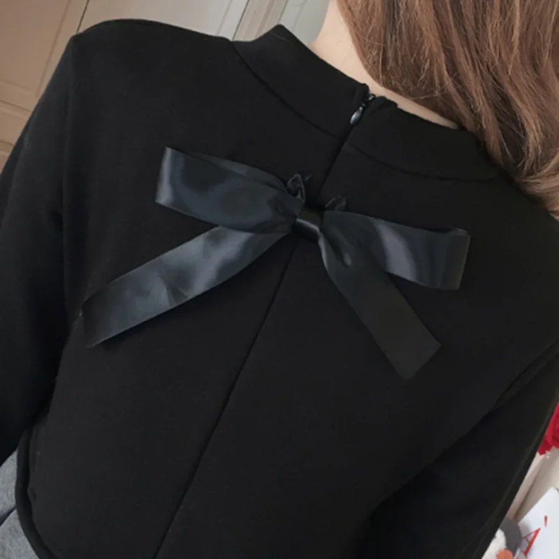 Autumn Winter Maternity Dresses Korean Patchwork Zip Thick Pregnancy Dress Pregnant Women Plus Size Vestidos De Maternidad