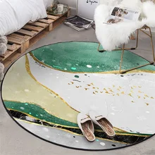 Современный круглый ковер в скандинавском стиле, ковер из зеленого мрамора для гостиной, дивана, журнального столика, прикроватные коврики, стул для татами, коврик для пола dywan