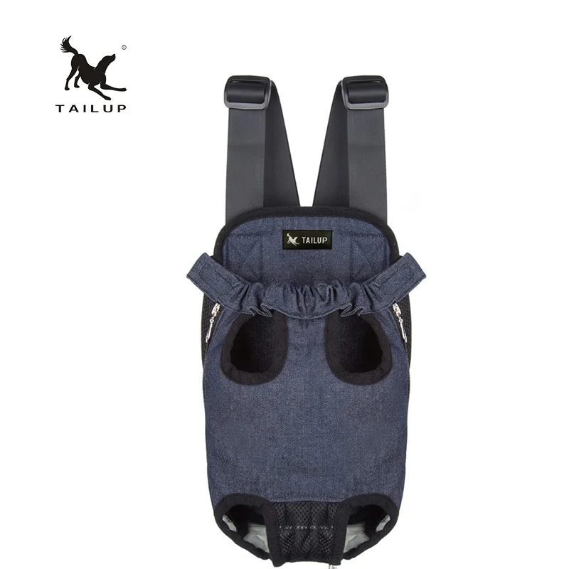 TAILUP New Cotton Denim Material Pet Legs Out Front Carrier/Bag dog carrier Retail Backpack dog bag
