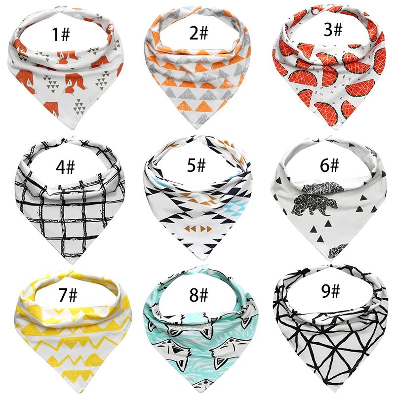 

2018 Fashion Baby Girls Boy Kids Saliva Towel Bandana Dribble Triangle Bibs Infant Head Scarf