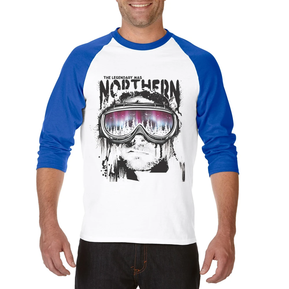 Fashion Nova Men T Shirt Three Quarter Raglan Sleeve Hipster Cotton Creative Design Printed Male T Shirts Mens Cool Tee Shirts