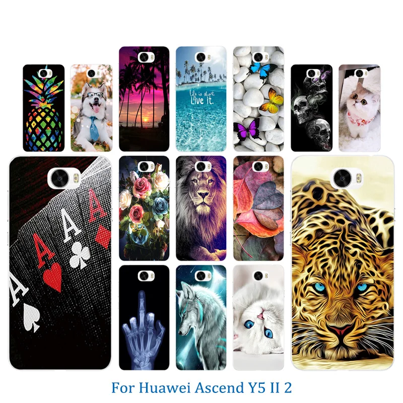 Мягкие чехлы из ТПУ для Huawei Y5 II Y5ii Y52 чехол с узором Marb 5 0 дюйма силиконовый Honor 5A