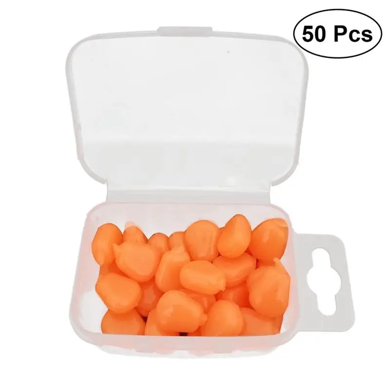 

50Pcs Good Smell Great Fake Soft Lures Corn Fishing Lure Carp Lures Simulation Floating Baits (Orange)