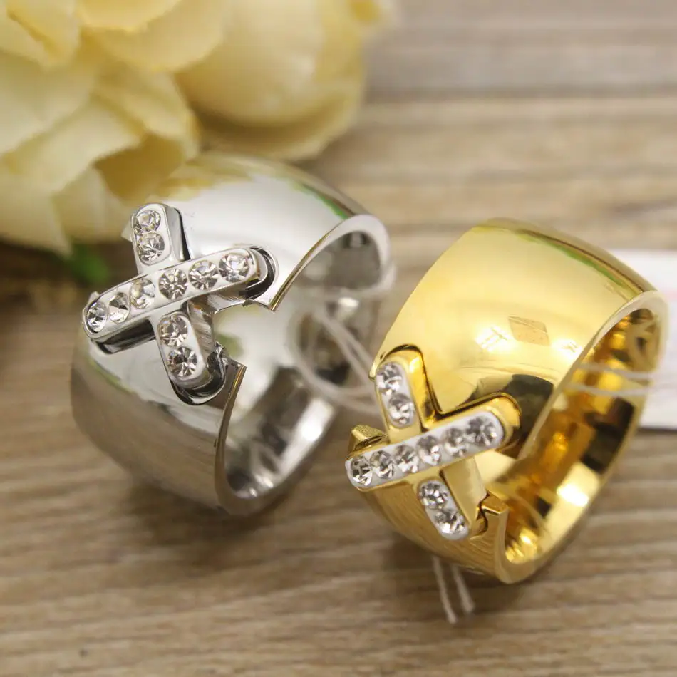 

Top Quality Gold and Silver Color Hot Wholesale Newest Fashion Jewelry Rings Stainless Steel For Women RBJDHSBE