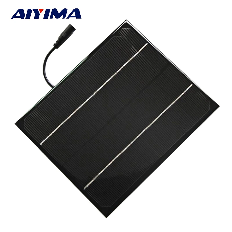 

AIYIMA 6W 12V Solar Panel Polycrystalline 200*170mm Solar Cell Battery Module Polycrystalline DIY Solar Power System +DC output