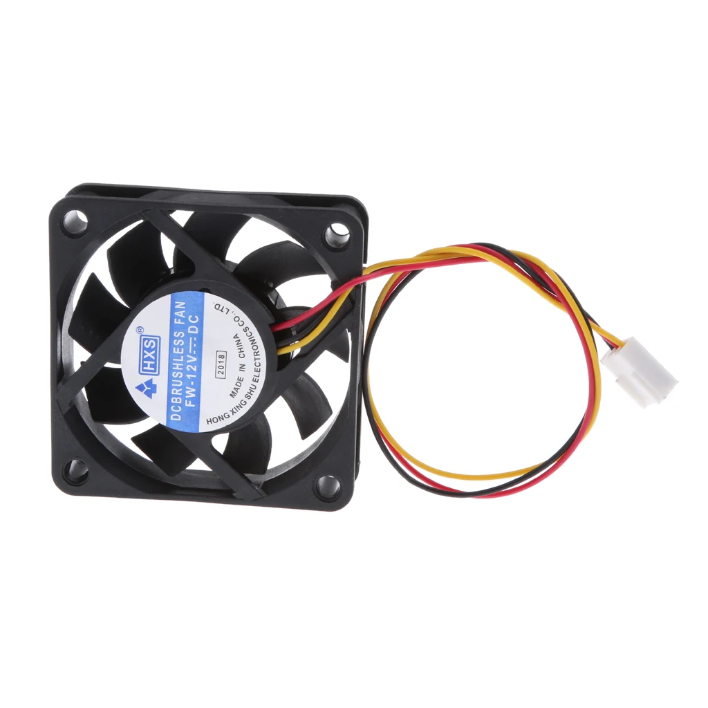 Dovewill 4pieces 12V 3Pin 60mm Mini 6cm Fan Silent Computer Cooler Cooling Fan PC