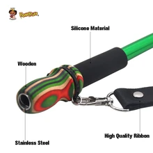 Ремешок с подвеской, мундштук для кальяна, силиконовый кончик рта для кальяна из радужной древесины, аксессуары для шланга для кальяна