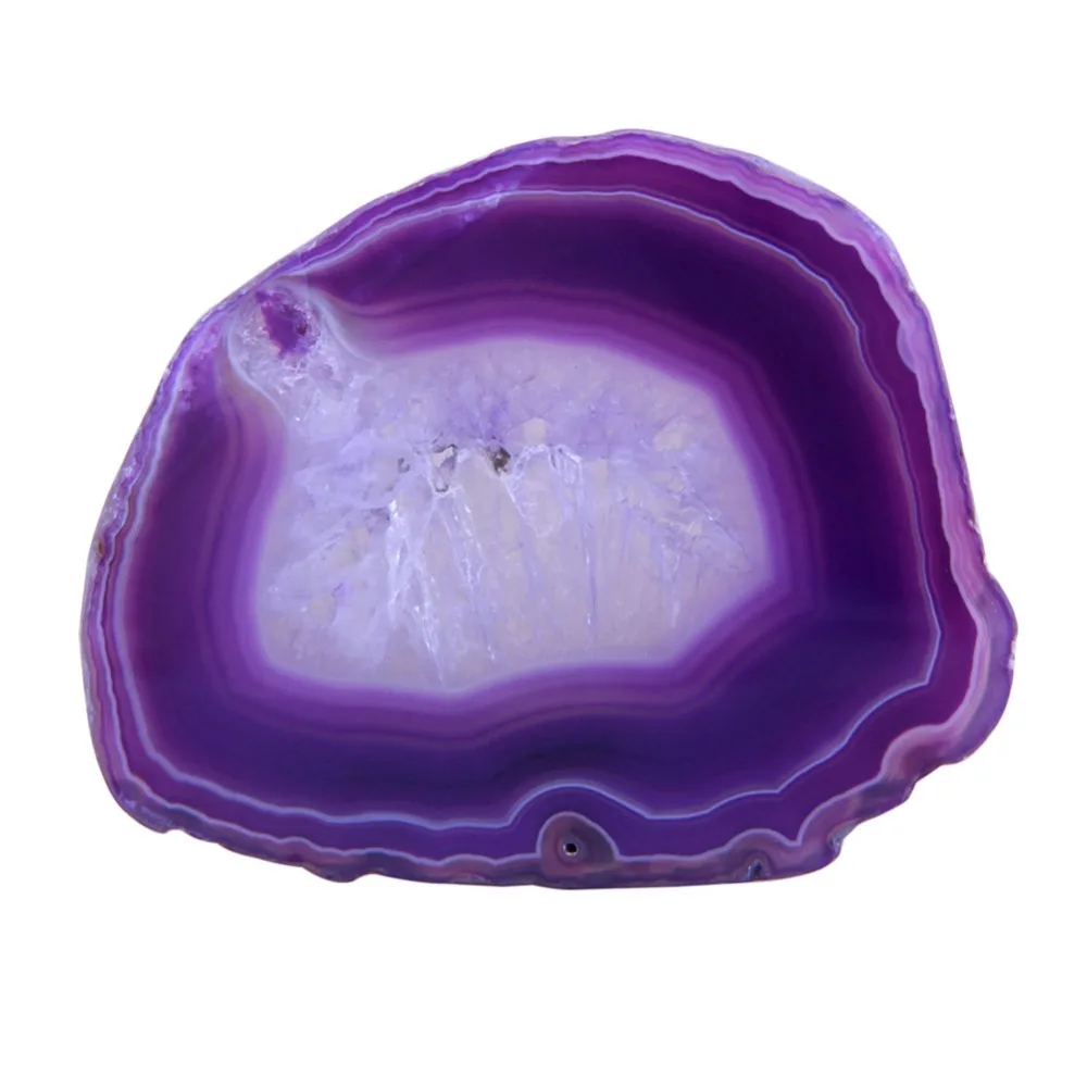 Natural ágata fatias geode pedra roxo cristal