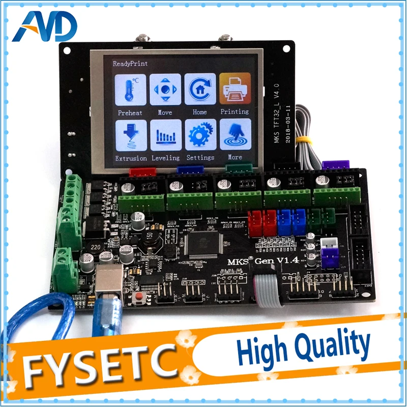 

Gen V1.4 Control Board Compatible For Ramps1.4/Mega2560 R3 3D Printer Parts With TFT32 LCD Screen Display