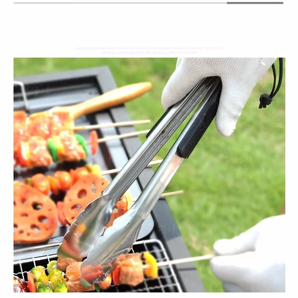 12 inch BBQ Tongs Silicone Handle