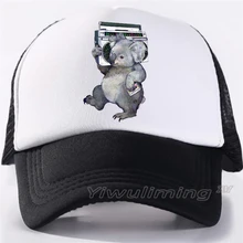 Новые летние бейсболки коала крутые Летние черные взрослые крутые бейсбольные сетчатые бейсболки Кепка для мужчин Регулируемая