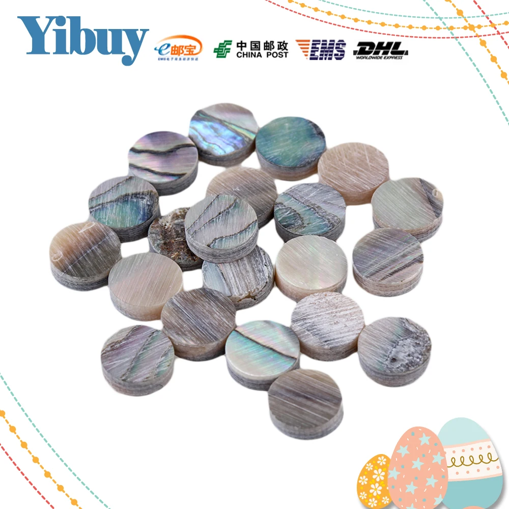 Yibuy 6mm Green Abalone Mother of Pearl Shell Fingerboard Dots with Inlay Material For Guitar Pack of 20 pack of 600 0 6mm