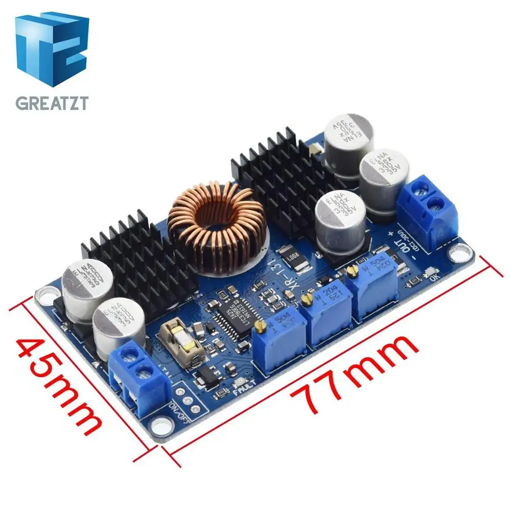 

GREATZT LTC3780 DC-DC 5-32V to 1V-30V 10A Automatic Step Up Down Regulator Charging Module Power supply module
