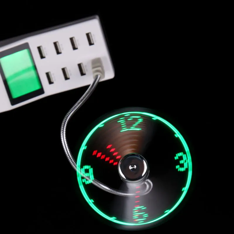 Милые мини гаджеты с usb вентилятором гибкие светодиодные часы гусиной шеей