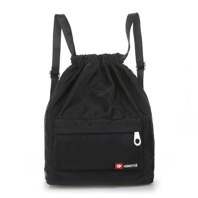 

Nylon Backpack Waterproof Drawstring Sport Bag For Men Women