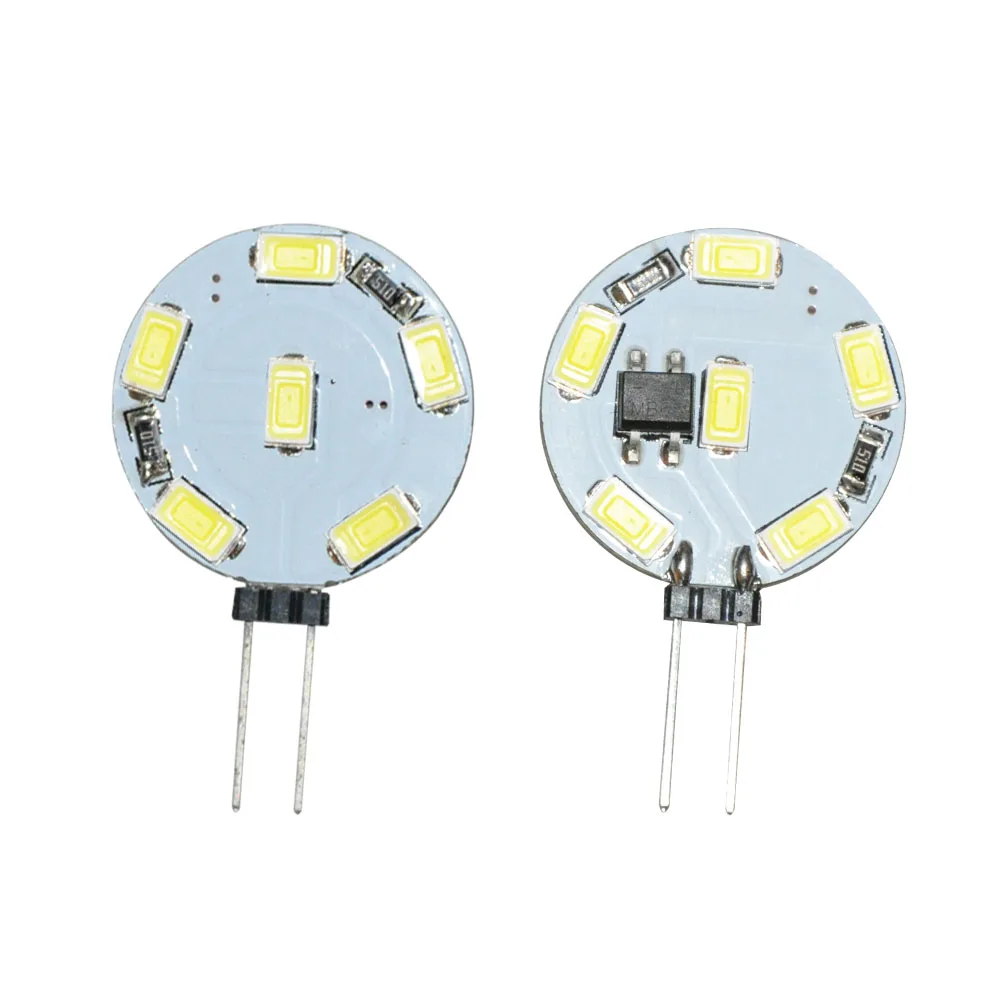 JYL 10 шт двухсторонняя 260lm 1 6 W G4 Светодиодная лампа 5730 12 SMD Белая теплая белая
