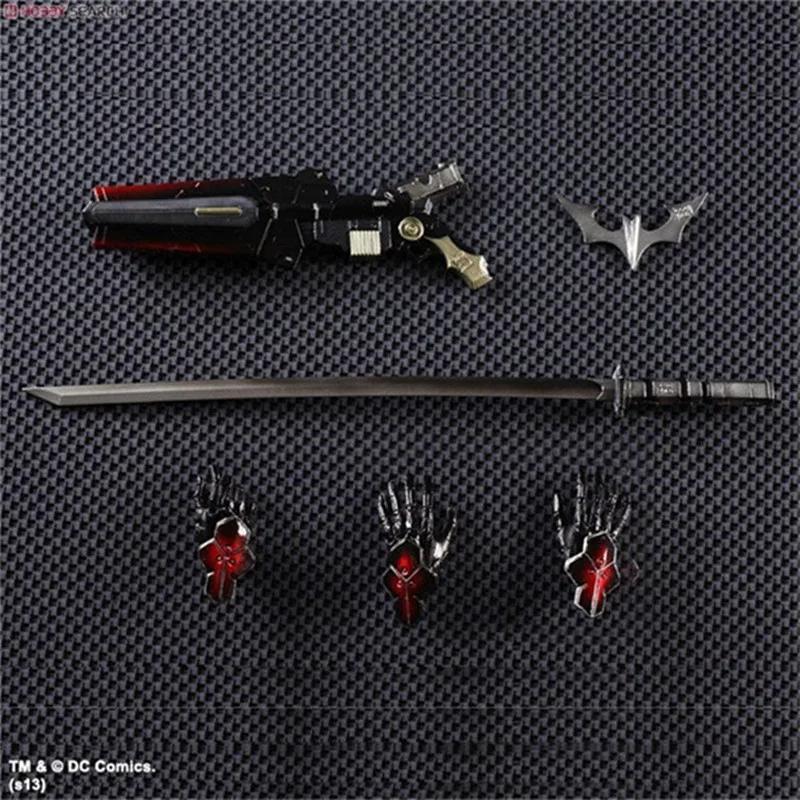 27CM Play Arts KAI DC Comics Variant NO.1 Batman Red Limited Color Ver. PVC Action Figure Collectib