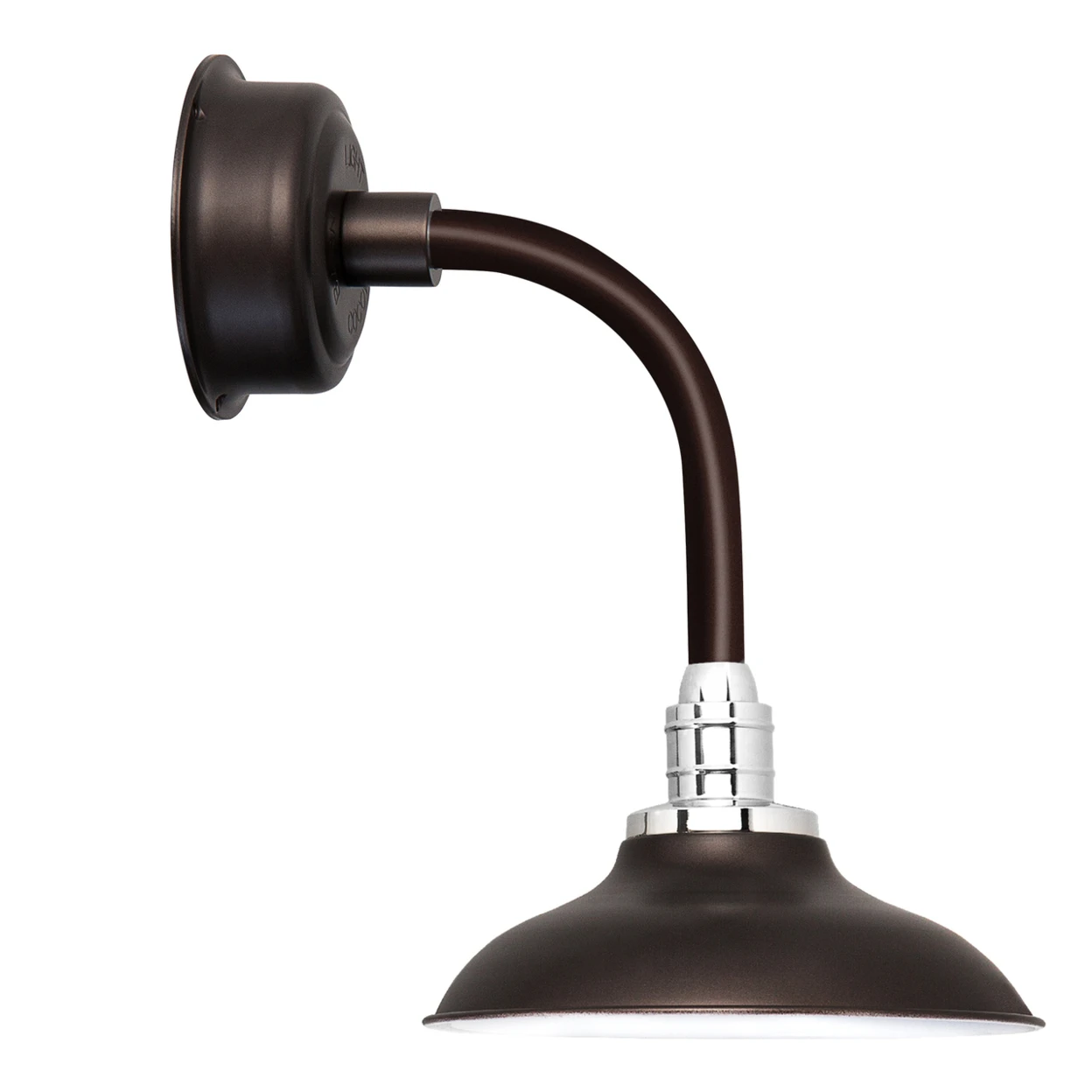 10 Peony LED Sconce Light in Mahogany Bronze with Trim Arm in Mahogany Bronze