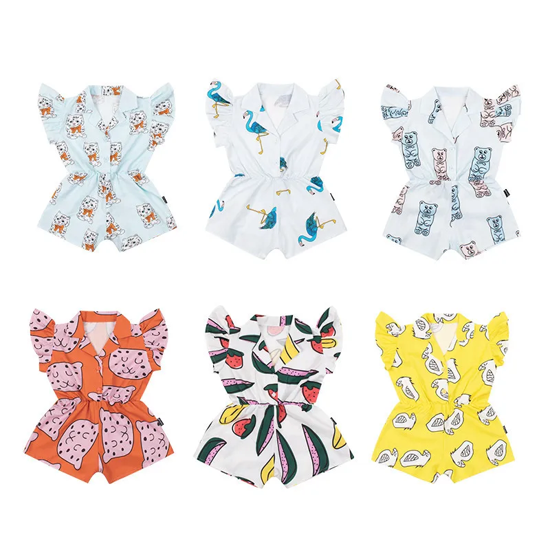 

Super Fashion Baby Boys Fruit Animal Print Romper Lovely Baby Unisex Outfit Toddler Girl Summer Clothes Boys One-piece Rompers