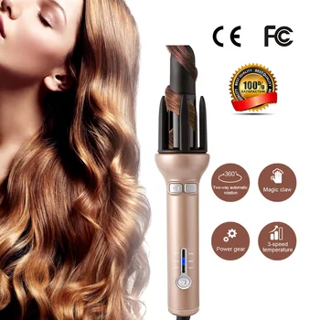 

Automatic Curling Iron Hair Curling Wand 360° Rotating Curling Iron Ceramic Hair Curler Professional Wave Curling Iron