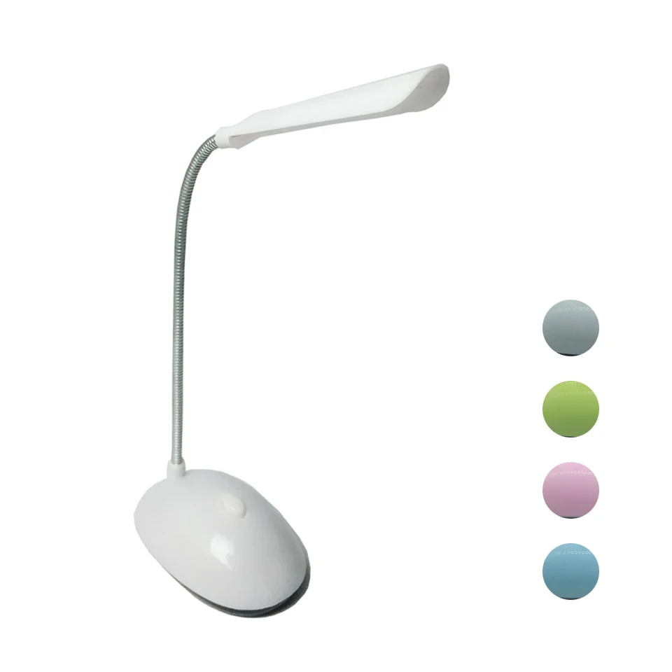 Guxen Portable Mini 4 LEDs Reading Eye Protection LED Desk Lamp Power