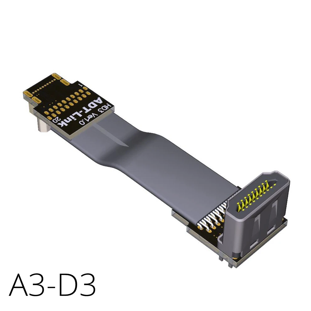 4K x 2K @ 60 Гц 2 0 высокоскоростной кабель Micro-HDMI к HDMI 90 градусов угол D Тип 20pin FFC FPV
