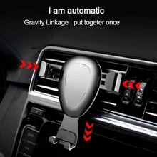 Universal Gravity reaction Car Mobile phone holder Clip type air vent monut GPS car phone holder for iPhone 7 6s Plus Samsung S8