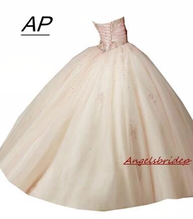 Роскошные платья Quinceanera ANGELSBRIDP для 15 летнего сексуального милого бисера