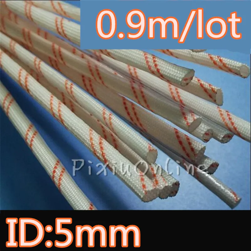 5MM Diameter 0.9Meter/lot YL445b Sleeve Glass Fiber Tube Power Cord