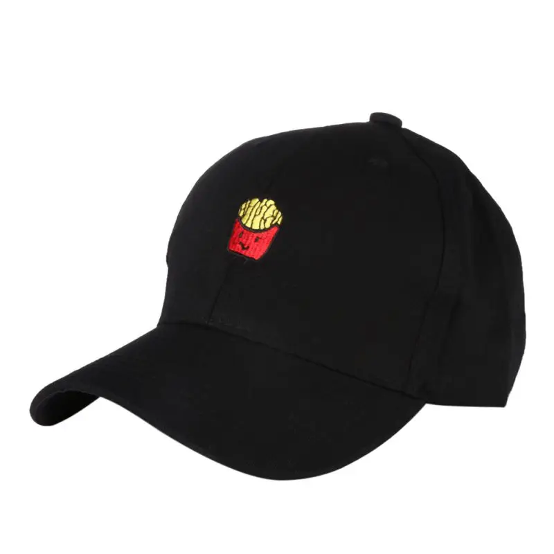 Унисекс Хлопок Теннис шляпа чипсы Вышивка Snapback Шапки шапки регулируемая хип-хоп спортивные шапки Бейсбол Гольф шляпа дышащий - Цвет: Черный