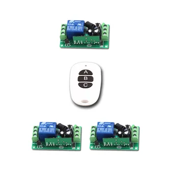 

Wireless Remote Control Switch RF Wireless Remote ON/OFF 1CH 10A Relay + 3CH Transmitter 315Mhz/433Mhz