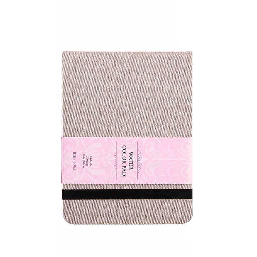 24 Sheets Hand Painted Sketch Pocket Artist Professional Art Supplies Portable Water Soluble Book Student Watercolor Paper