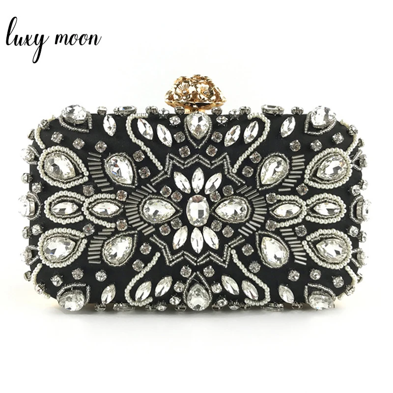 

Luxury Women Evening Bags Fashion Beaded Diamond Rhinestone Evening Clutch Bag Bridal Wedding Purse Chain Handbag Shoulder Bag