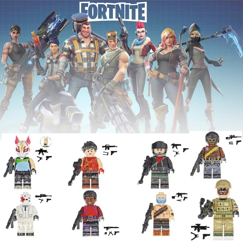 

Building Blocks Famous Game Sky Fox Glory Vanguard With night Fortress Weapon Action Figures Dolls For Children Toys Gift JM-100