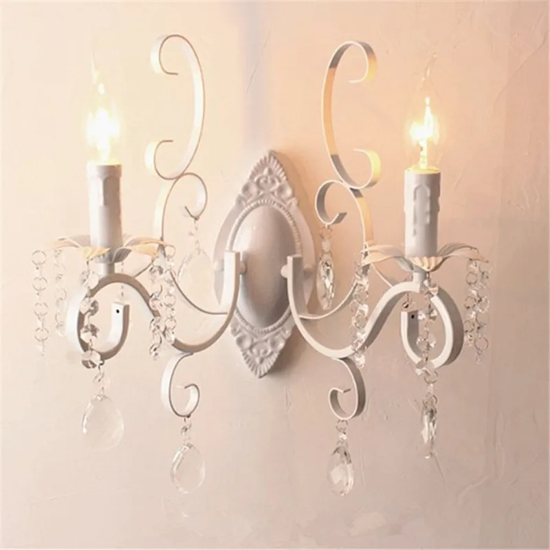 White Wall Lamp Fixture E14 Candle Light Fitting