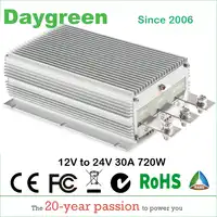 12V TO 24V 20A 25A 30A STEP UP DC DC CONVERTER 30 AMP 720 Watt 12VDC TO 24VDC 30AMP VOLTAGE REGULATOR POWER BOOST MODULE CE ROHS