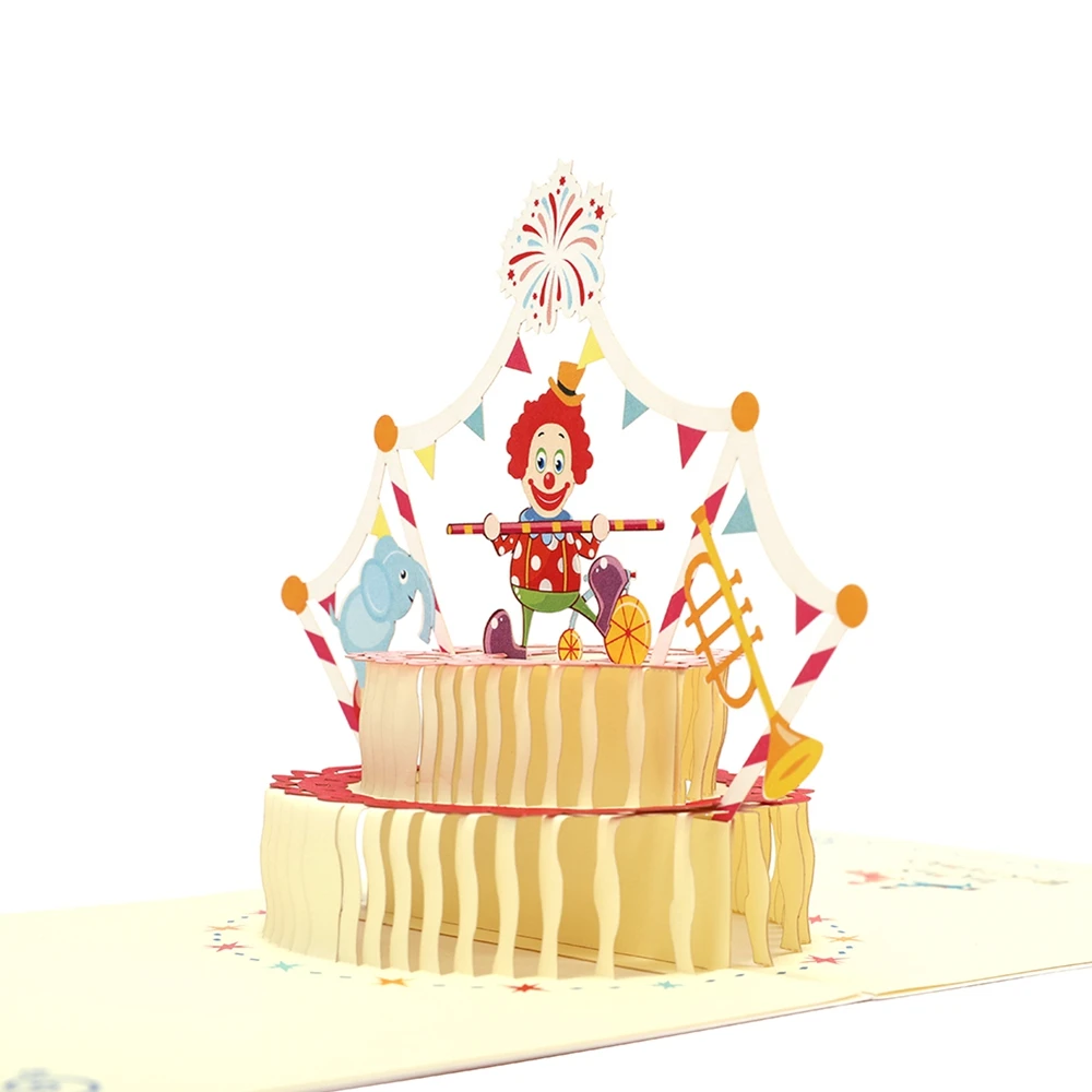  Paper Spiritz Birthday Greeting Gifts Cards 3D Pop Up Laser Cut Postcards Baby Shower Invitations V - 32959136797