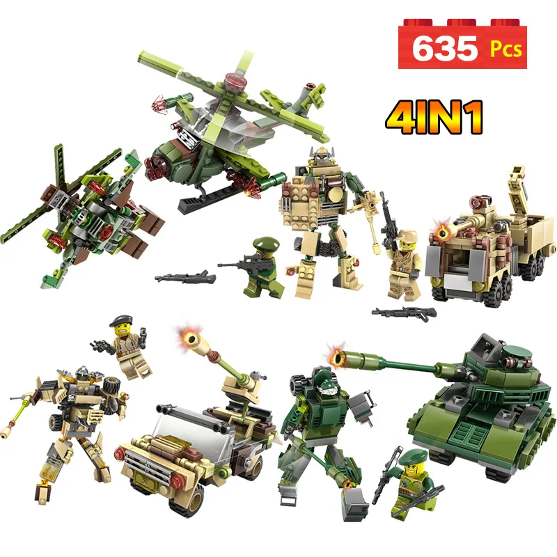 

Military Fighter Green Tank Missile vehicle Technic Building Blocks Mini Action Figures Enlightening Weapons Toys For Kid