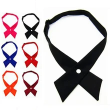 Унисекс Для женщин Для мужчин сплошной Цвет Стразы драгоценный камень бант-бабочка; с перекрестной ошейник "галстук-бабочка" нашейные аксессуары YYTIE0012