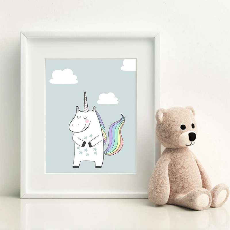 Unicorn Prints Canvas Art Wall Home Decor