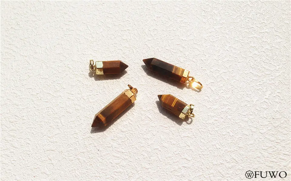 Tiger Eye Stone Point Pendant 7
