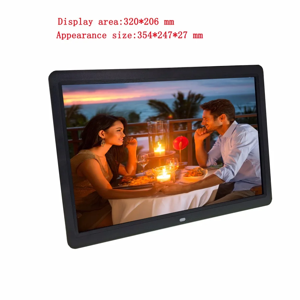 US $84.43 Big size large size 15 inch picture player video player digital photo frame wide screen support 1080P advertising machine