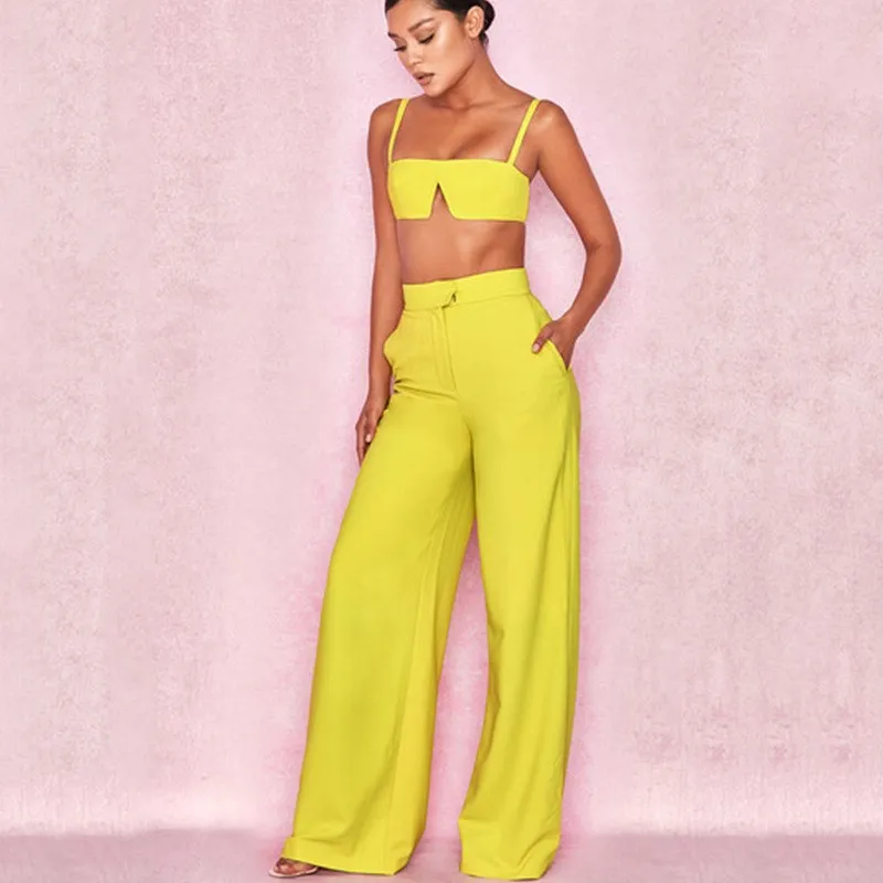 

2019 Strapless High Waist Sexy Crop Top And Pants Set Strap Summer Two Piece Set Casual Backless Women Tracksuit